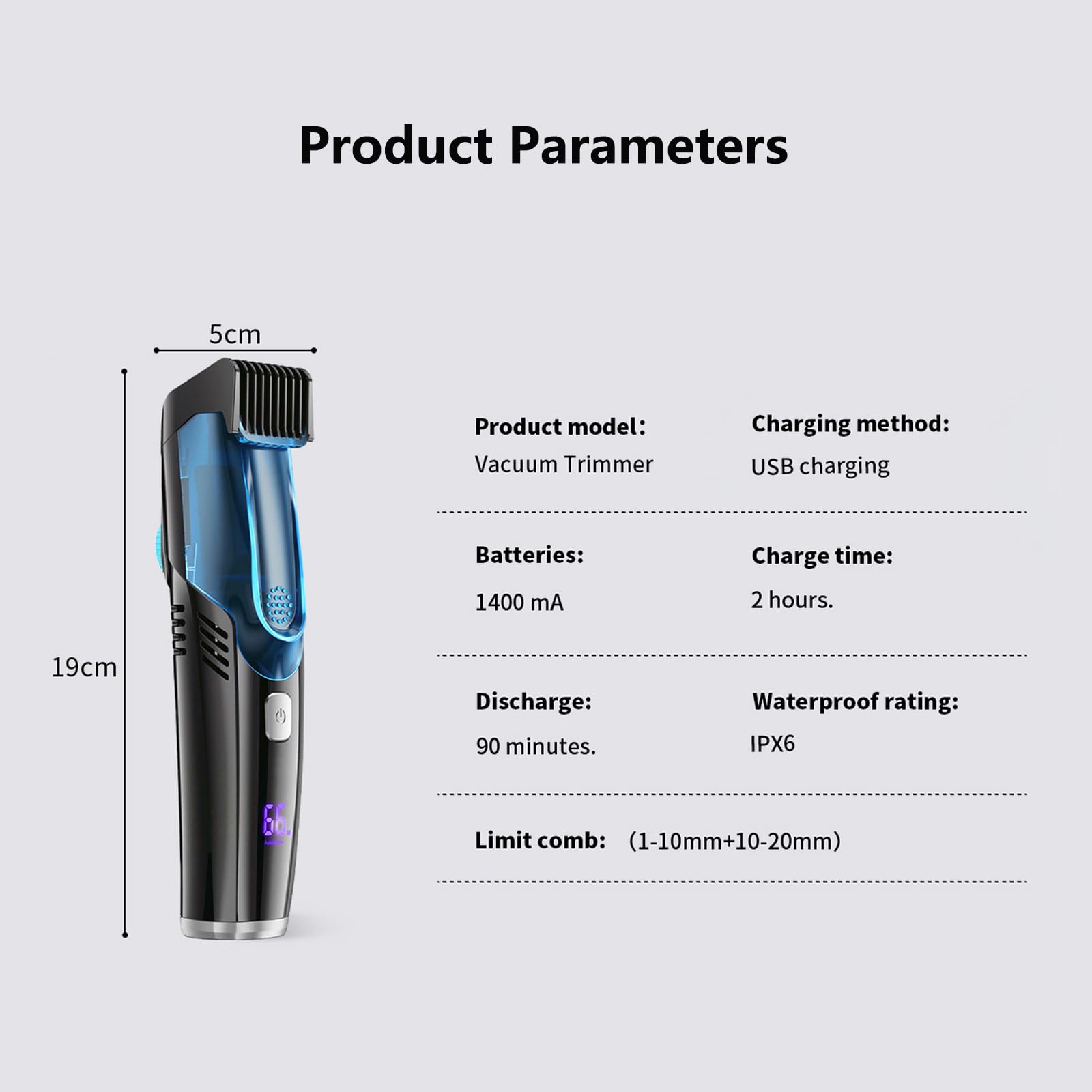 UnitedPicks Vacuum Beard Trimmer