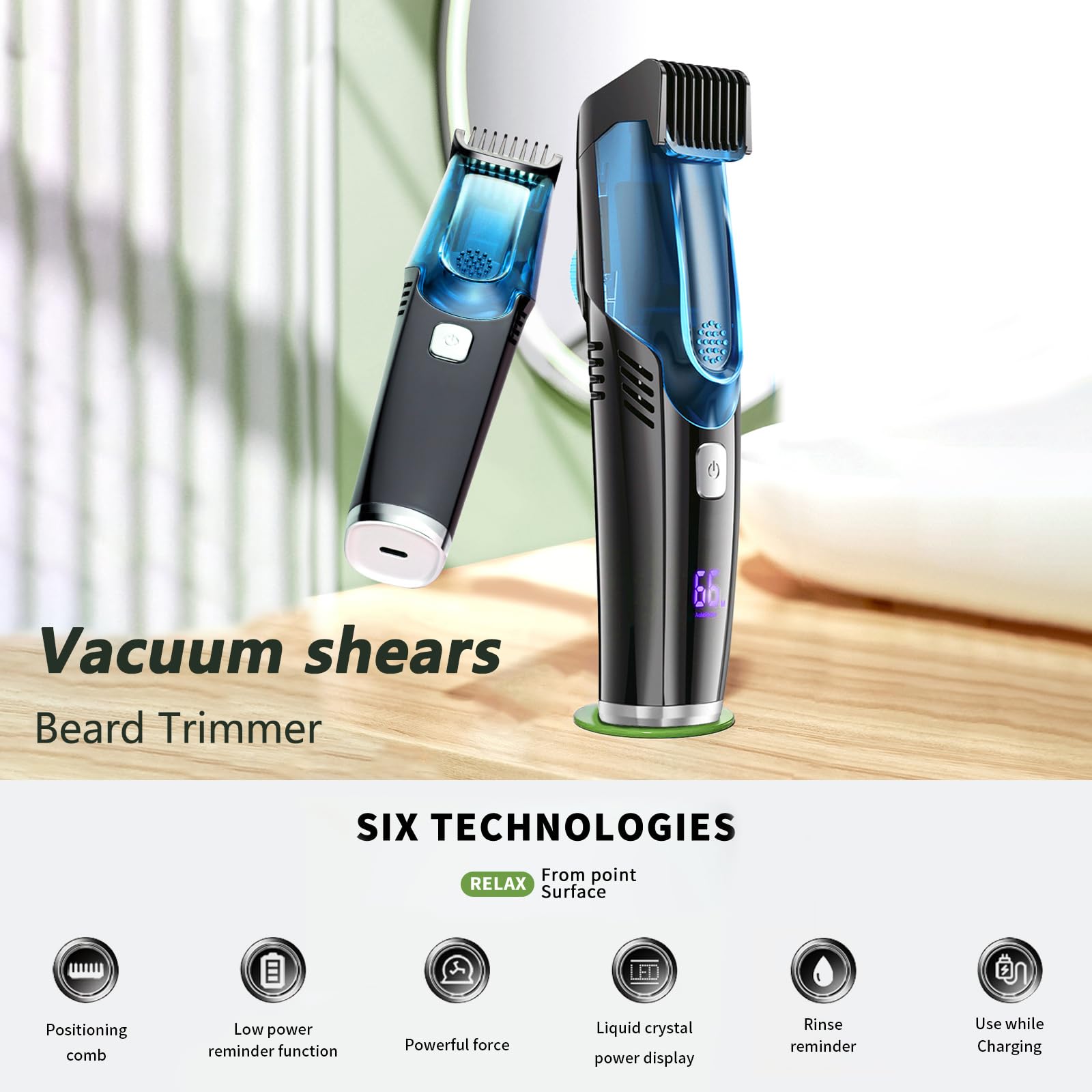 UnitedPicks Vacuum Beard Trimmer