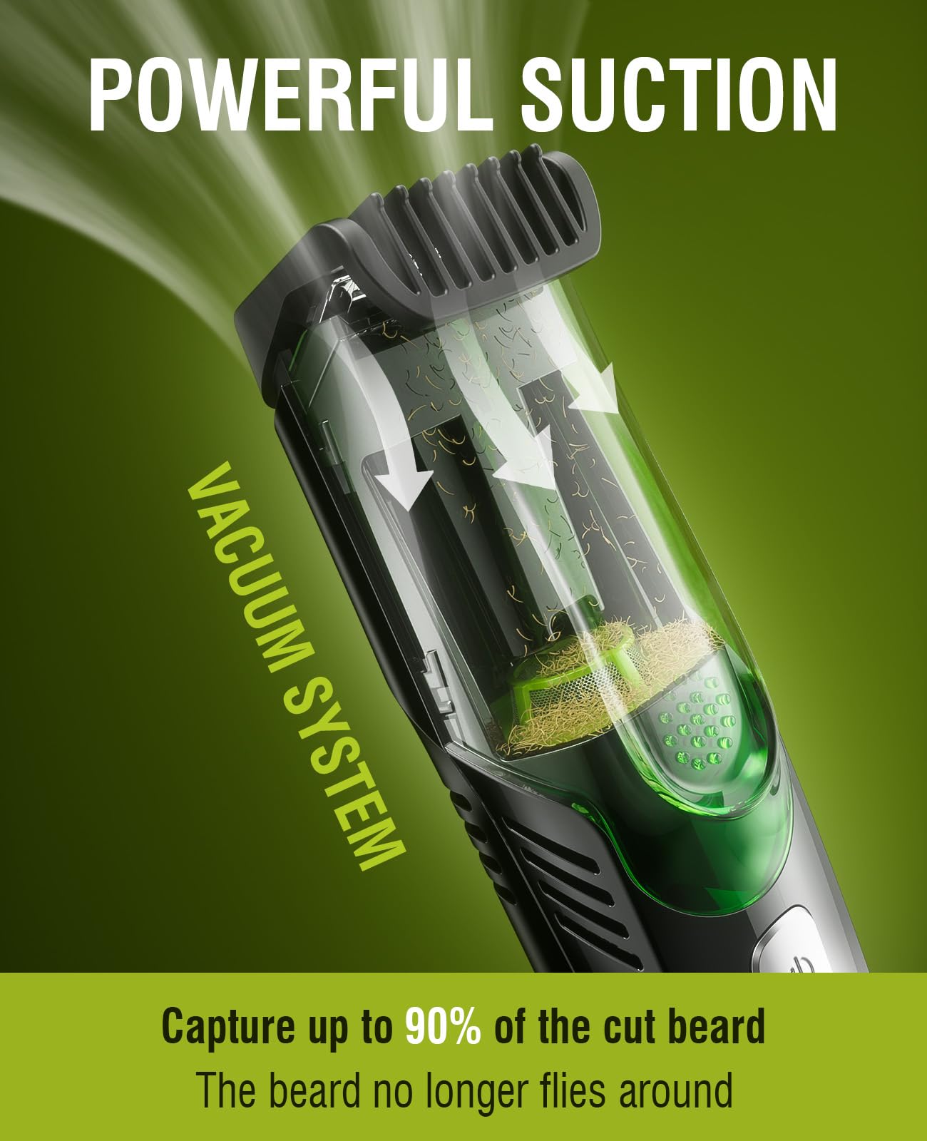 UnitedPicks Vacuum Beard Trimmer