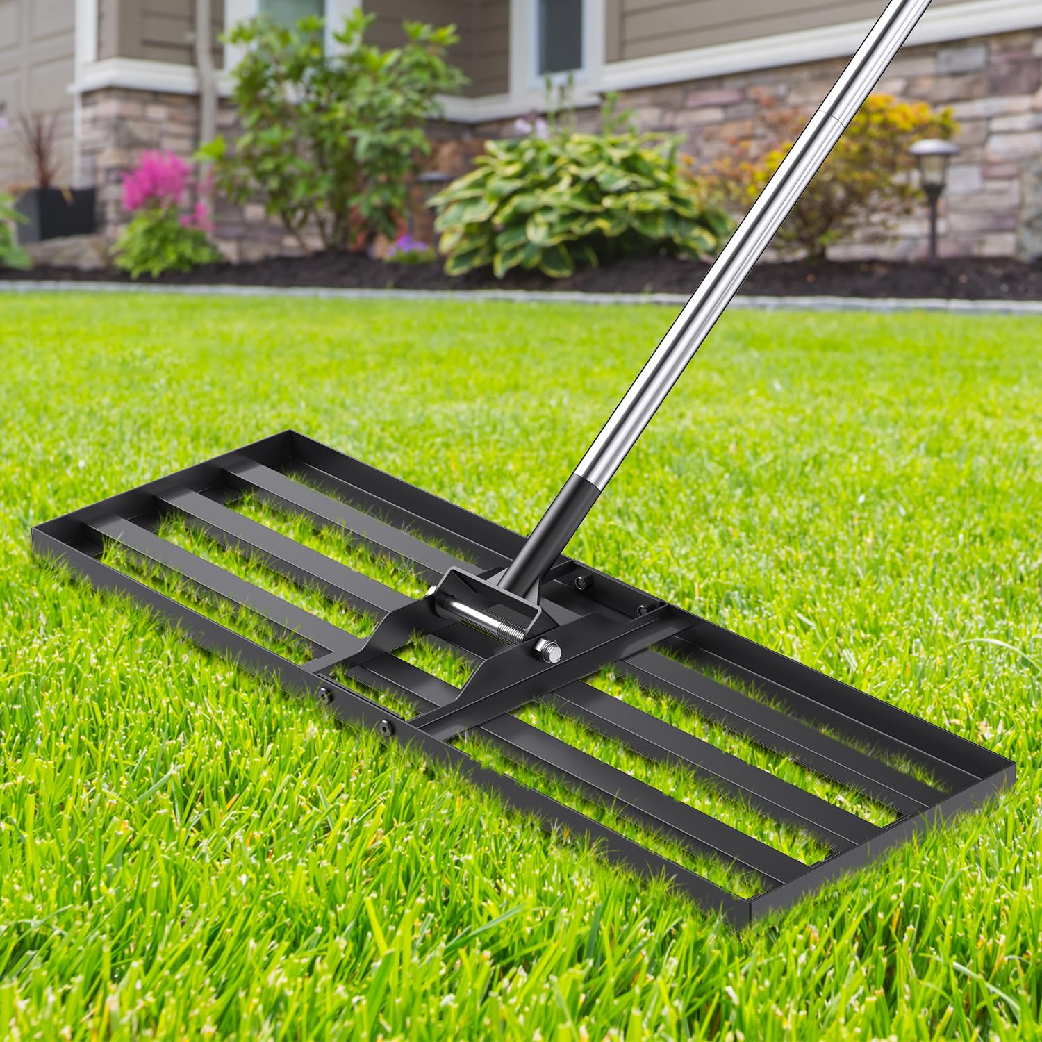 Rastrello Metallico Per Livellare Il Prato - Rastrello Per Terreno E Giardino, Robusto E Durevole